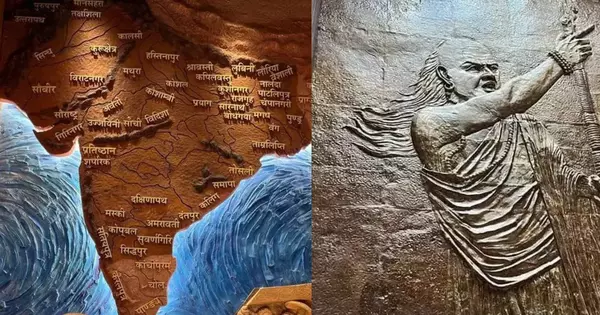 indian map and chanakya