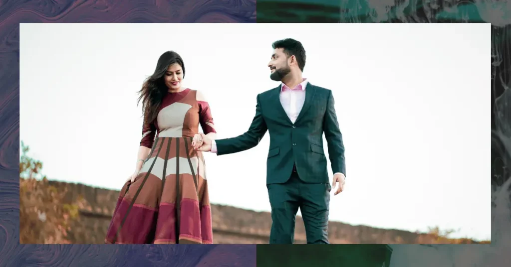 Indian couple post wedding shoot 