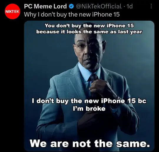 iPhone 15 price meme