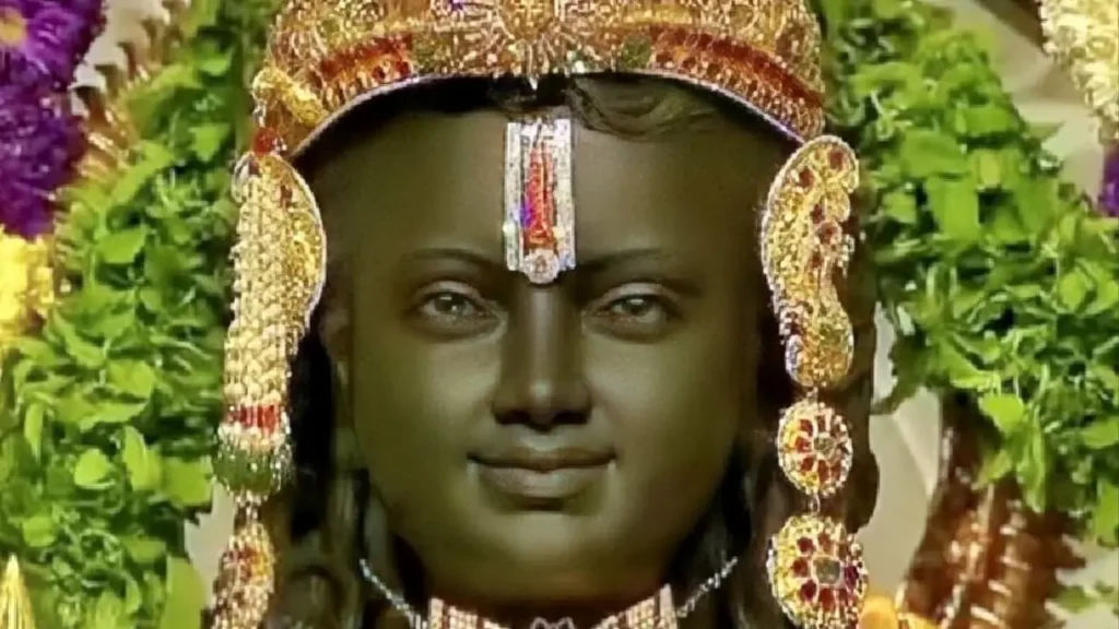 This is the photo of the idol of Ram lalla that has been brought to Ayodhya.