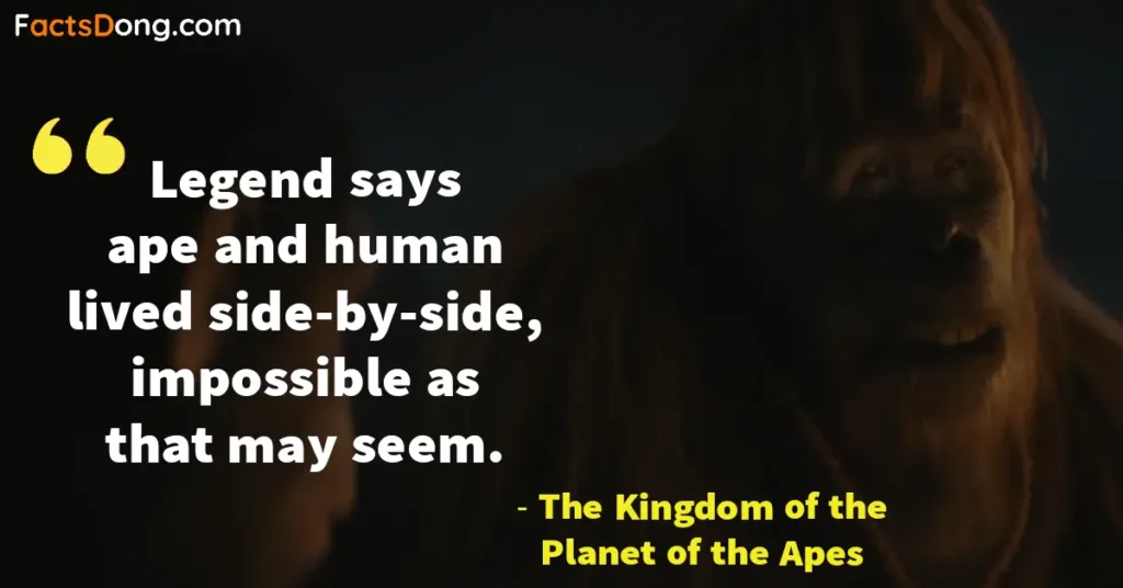 The Kingdom of the Planet of the Apes Film Dialogues